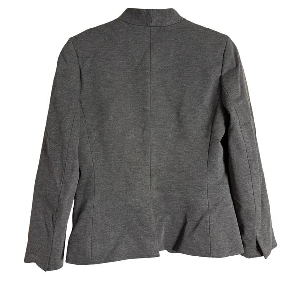 J.Crew Gray Going Out Open Front Collarless Slim Twill Blazer Jacket Size 6 - Picture 5 of 6
